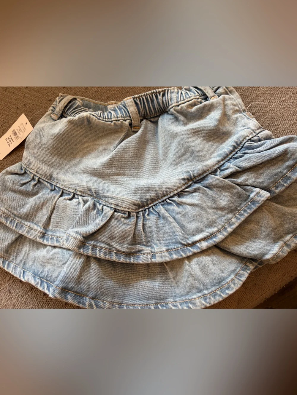GAP Light Blue Denim Ruffle Skirt